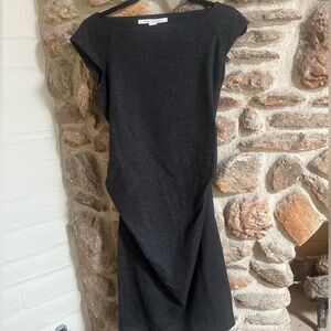 Diane Von Furstenberg Charcoal Asymmetrical Dress